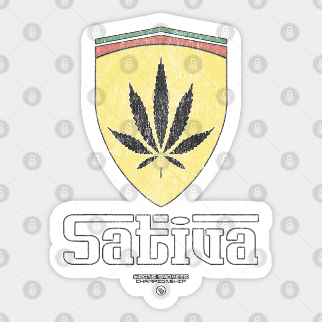 SATIVA Sticker by Wrongteeshirt